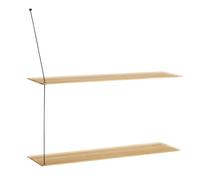Woud Stedge wall shelf 80 cm white-pigmented oak