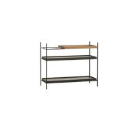 Woud Tray Configuration 7 Shelf System Low Black/ Walnut