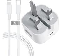 WOUJTG 20W USB C Fast Charger With 2M Cable for iPhone 14/14 Plus/14 Pro/14 Pro Max/13 12 11 X XR XS SE 2020 8 7 6 6S Mini, Pad Pro, USBC PD Wall Charging Plug UK Type C Power Adapter and 6FT Cord