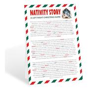 Woukaup Left Right Nativity Story - Christmas Games for Family Party or Large Groups, Religious Christian Present Passing Games for Church Sunday Family Activities, Classroom Exchange