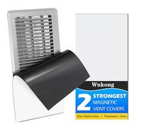 Woukng 2 Pack Strong Magnetic Vent Covers for Complete Sealing of Residential Standard Floor, 20cmm * 40cm *1.5mm(8" X 15.5"), Air Vent Covers for Floor Wall and Ceiling Registers, Home