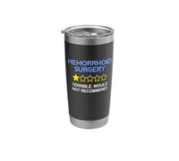 Would Not Recommend Funny Review Hemorrhoid Surgery Gag Gift Stainless Steel Insulated Tumbler