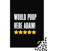 Would Poop Here Again 1000-Piece Jigsaw Puzzle for Adults, 52x38cm/1000pcs, Relaxing Screen-Free Hobby, Evening Leisure And Puzzle Lovers