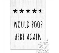 Would Poop Here Again Jigsaw Puzzle for Adults, 1000 Pieces, 70x50cm/1000pcs, Quiet Home Activity, Weekend Downtime And Puzzle Lovers