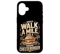 Would Walk A Mile For A Good Cheeseburger Burger Devotion Case for iPhone 16