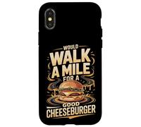 Would Walk A Mile For A Good Cheeseburger Burger Devotion Case for iPhone X/XS
