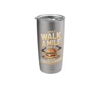 Would Walk A Mile for A Good Cheeseburger Burger Devotion Stainless Steel Insulated Tumbler