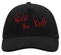 Would You Kindly Comfortable Unisex Brushed Cotton Baseball Trucker Cap with Buckle Black