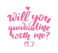 Would You Like to Quarantine with me? Fine Carving Stickers 67.2x74.6cm It Won't Fall Off Pink