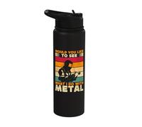 Would You Like to See What I Do with Metal Distressed Sunset Stainless Steel Insulated Water Bottle