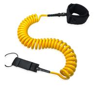 WOUMON 10ft Surfboard Leash,7mm Retractable SUP Leash,Surfing Foot Leash for Longboards, Inflatable Paddle Board,Kayak (Orange)