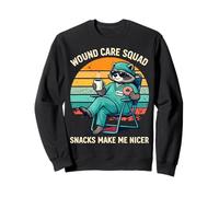 Wound Care Nurse Funny Snacks Make Me Nicer Nursing Humor Sweatshirt