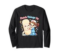 Wound Care Nurse Patch Things Up Kawaii Nursing WOCN Cute Long Sleeve T-Shirt