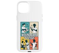 Wound Care Nurse Retro Pop Art Four Panel Grid RN Registered Case for iPhone 15 Plus