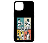 Wound Care Nurse Retro Pop Art Four Panel Grid RN Registered Case for iPhone 15 Plus
