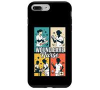 Wound Care Nurse Retro Pop Art Four Panel Grid RN Registered Case for iPhone 7 Plus/8 Plus