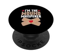 Wound Care Nurse RN Nursing I’m The Wound Whisperer PopSockets Adhesive PopGrip