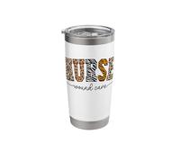 Wound Care Nurse Safari Pattern Ostomy Nursing Appreciation Stainless Steel Insulated Tumbler