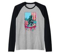 Wound Care Registered Nurse Dripping American Flag WOCN Raglan Baseball Tee