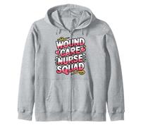 Wound Care Team Pride Color Text Design Zip Hoodie