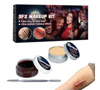 Wound Makeup Kit 2 In 1 Fake Modeling Spooky Body Painting