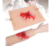 Wound Packing Trainer Kit, Simulated Wound Skin Model, Reusable Trauma Wound Simulation Module, Bleed Control Suturing Surgical Exercises for First Aid Training