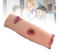 Wound Packing Trainer, Lower Leg Wound Model, Wound Care Wound Models, 4 Simulated Wounds Bleed Control Trainer for Medical Education