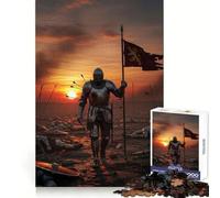 Wounded Knight on Battlefield at Sunset 1000 Piece Jigsaws for Adults Puzzle Improve Memory Happy Idle Time Laser Cut Art Xmas Gift (50x75cm)