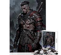 Wounded Warrior in Dark Fantasy Setting 1000 Pieces Jigsaw Puzzles for Teenagers Boost Cognitive Clarity And Sharpness Mindful Calm Play Enjoyment (38x26cm)