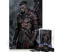 Wounded Warrior in Dark Fantasy Setting Jigsaw Puzzles 1000 Piece for Teenagers Brain Teasing Quiet Fun Smooth Edges Birthday Gift (38x26cm)