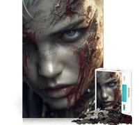 Wounded Warrior Portrait Jigsaw Puzzles1000 Pieces Cognitive Train Fun Flawless Interlocking Pieces Birthday Gift Brain Teaser Toy (50x75cm)