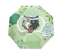 Wounded Wolf Automatic Foldable Umbrella UV Protection Auto Open Close Folding Sun Blocking Umbrellas for Travel Women Boys Girls
