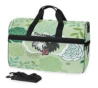 Wounded Wolf Sports Swim Gym Bag with Shoes Compartment Weekender Duffel Travel Bags Handbag for Women Girls Men