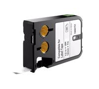 WoungZha Compatible for Dymo XTL 1868751 All-Purpose Vinyl Label 1/2", for Dymo XTL-300 XTL-500 XTL300 XTL500 Labeller Black on White 1/2 Inch x 23 Feet (12mm x 7m) (1-Pack)