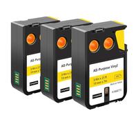 WoungZha Compatible for Dymo XTL 1868772 All-Purpose Vinyl Label Black on Yellow for Dymo XTL-300 XTL-500 XTL300 XTL500 Label Maker 3/4" x 23 feet (19mm x 7m) (3-Pack)