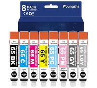Woungzha Compatible Ink Cartridge CLI65 CLI-65 Replacement for Canon PIXMA PRO-200 (8-Pack)
