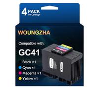 Woungzha Compatible with Ricoh Aficio GC-41XL GC 41 XL Ink Cartridges Compatible with Ricoh Aficio SG2100N SG3100SNW SGK3100DN SG3110DNW SG3110SFNW (1 Black 1 Cyan 1 Magenta 1 Yellow)