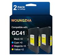 Woungzha Compatible with Ricoh Aficio GC-41XL GC 41 XL Ink Cartridges Compatible with Ricoh Aficio SG2100N SG3100SNW SGK3100DN SG3110DN SG3110DNW SG3110SFNW (2 Yellow)