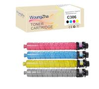 Woungzha Toner Cartridge MP-C306 MP-C307 Compatible with pour Ricoh Aficio MP-C306 MP-C307 MP-C406 (4-Pack)