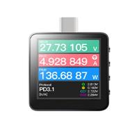 WOURRD KM003C USB C Power Meter 50V 6A LCD Voltages Current Display USB C Tester Multimeter USB Current Meter Tester LCD Display