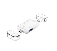 WOURRD SDTF Card Reader With USB MicroUSB And USB C Connectors For Various Devices