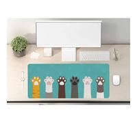 Woutay Desk Mat,Cartoon Cat Paw,Mousepad with Non-Slip Base,Large Mouse Mat