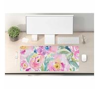 Woutay Desk Pad,Pink Flower,Mouse Pad Gaming Large Desk Pad