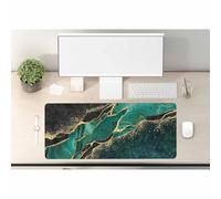Woutay Gaming Mouse Pad,Emerald Marble,Non-Slip Desk Pad Desk Protector Mat