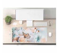 Woutay Gaming Mouse Pad,Roses and Calla Lilies Butterfly,Soft Smooth Surface and Non-Slip Rubber Base Soft Cloth Mouse Pad