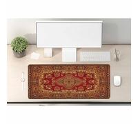Woutay Large Mouse Pad,Red Persian Carpet Texture,Extended Mouse Pad for Office & Home