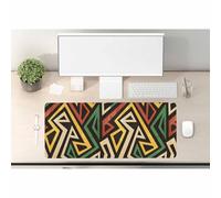 Woutay Mouse Mat,Red Green Yellow Geometry,Mouse Pad with Non-Slip Rubber Base