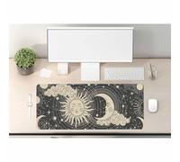 Woutay Mouse Mat,Sun and Moon,Laptop Mat Table Mat Desk Writing Pad for Office and Home