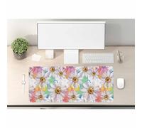 Woutay Mouse Pad,White Daisy Flowers,Non-Slip Rubber Base,Mat for Office Work/Home