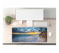 Woutay Mousepad,Beach Sunset,Cool Desk Pad for Keyboard and Mouse